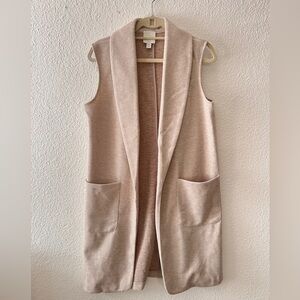Beautiful Classic Joie Long Vest Open Front Duster